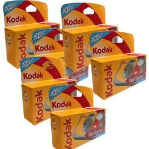 Kodak 펀세이버 일회용 카메라 6개 세트 플래시 800 ISO 포함 186432