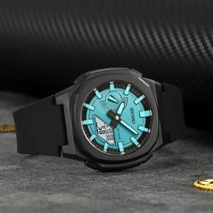 SKMEI 스포츠 방수 시계, 카운트 다운 시계 코드 5 알람 시계, 날짜 시계, 일본 디지털 무브먼트 2091, 210