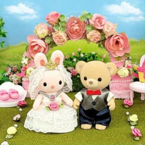신랑 신부 결혼식 토끼인형 가구세트 여아 귀여운 유아발달 소형 키카