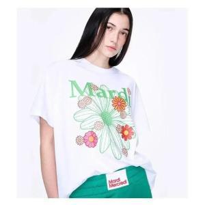 마르디반팔 Mardi 한국 데이지 레터 패션 브랜드 여성 반팔 티셔츠 순면 산뜻한 프린트 루즈한 플라워 2024