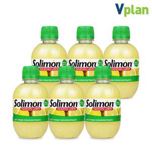 브이플랜 솔리몬 스퀴즈드 레몬즙 280ml X 6병 (총 1.68L) 레몬 수 착즙 원액 주스