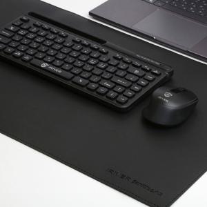 블랙 가죽 사무용 장패드 서재 넓은 컴퓨터 마우스패드 검정색