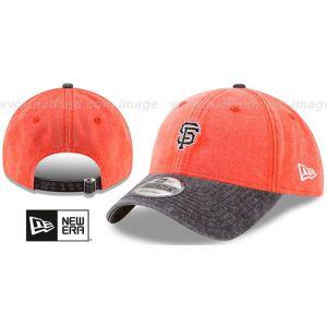 미국정품 MLB 샌프란시스코 San Francisco SF Giants GW RUGGED CANVAS STRAPBACK OrangeBlack Hat by New