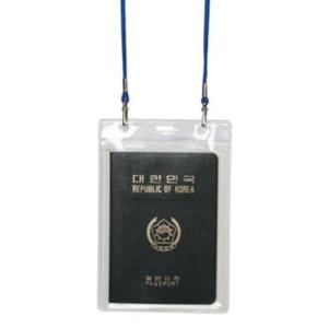 PVC 여권 케이스 방수 명찰 이름표 신분증 목걸이