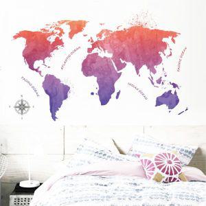 지도 전도 인테리어 벽지 포스터 세계 벽 스티커 상점 사무실 거실 홈 장식 글로벌 벽화 아트 DIY PVC 데칼