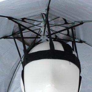 머리에 쓰는 2단 우산모자 대형 밀리터리