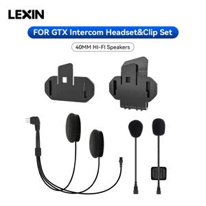 LEXIN-GTX 모토 인터콤 헤드셋 및 클립 액세서리, 풀 및 하프 헬멧 인터콤 헤드셋 플러그, 40mm