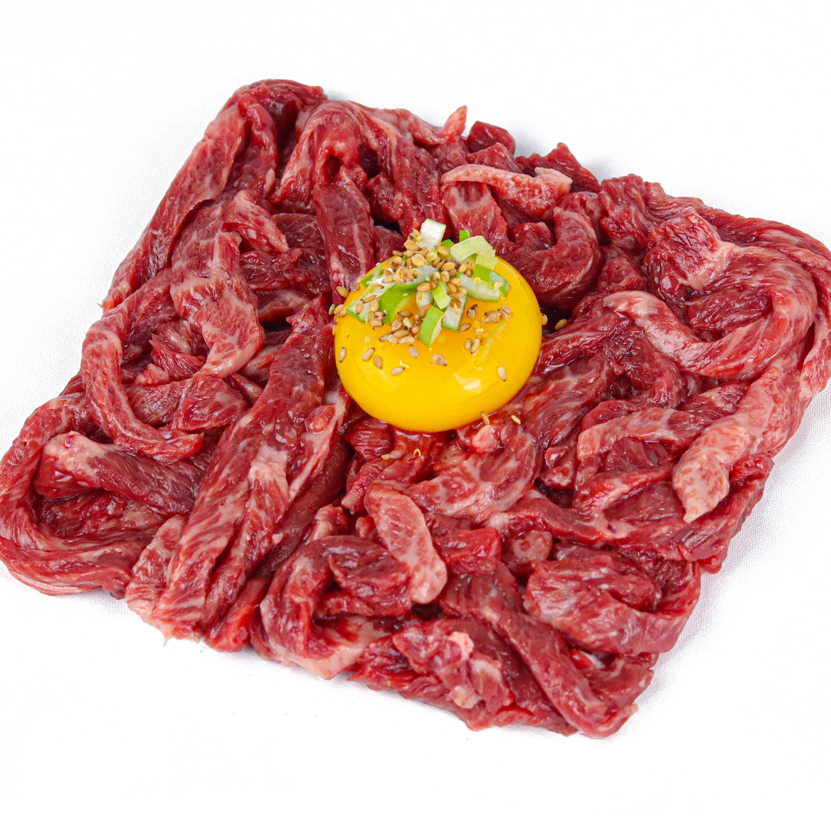 한우 암소 1+ 육회 육사시미 생차돌박이 200g + 소스증정 Korean Beef Tartare Raw Meat