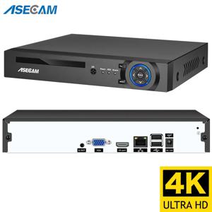 ASECAM 16CH 32CH 4K NVR 비디오 녹음기, AI 얼굴 모션 감지, Onvif, H.265, 8MP, IP 카메라, CCTV 시스템, P2P 네트워크, Xmeye