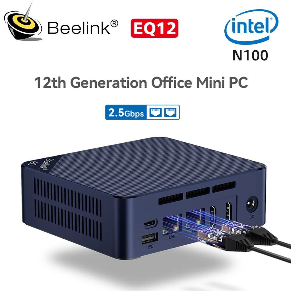 Beelink EQ12 DDR5 미니 PC, 인텔 12 번째 N100, 8G 500G C타입 데스크탑 컴퓨터, VS 미니 S12 프로, EQ12 프로, N305, U59 프로, 인텔 11 번째 N5105