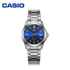 카시오 MTP-1183A 스틸 벨트 가죽 시계, 레저 럭셔리 비즈니스 날짜, 심플 다이아몬드 페이스 쿼츠 시계, 남성 시계