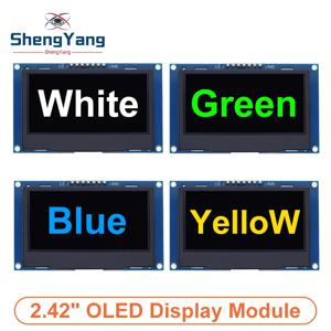 LCD HD 스크린 모듈, 2.42 인치 2.42 인치 OLED 디스플레이 모듈, SSD1309, 7 핀 SPI/IIC I2C 직렬 인터페이스, 아두이노 UNO R3 용, 128x64