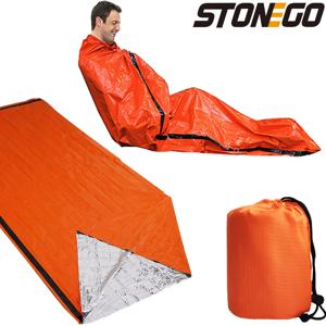 휴대용 비상 침낭 방수 생존 낚시 캠핑 하이킹 여행 가방, Stonego 야외 도구 액세서리