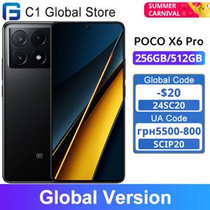 POCO X6 프로 5G 글로벌 버전, 6.67 인치 1.5K 플로우 아몰레드 도트 디스플레이, 64MP 67W 디멘션 8300-울트라 NFC