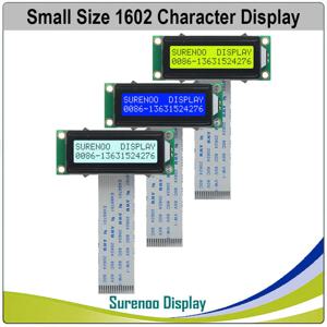 162 1602 작은 문자 LCD 모듈 디스플레이 스크린, LCM STN 옐로우 그린 블루 네거티브 화이트 옐로우 LED 백라이트, 16X2