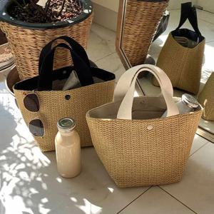 Vento Marea 여성용 밀짚 가방, 비치 2020, 보헤미안 스타일, 작은 토트 뜨개질, 여름 지갑 및 핸드백, 휴가 버킷 백