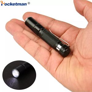 휴대용 미니 펜 방수 LED 손전등, 포켓 토치, 강력한 LED 랜턴, 캠핑 사냥용 AAA 배터리