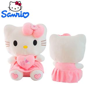 산리오 헬로 키티 플러스 인형 장난감, 하트 포옹 핑크 키티 고양이 만화 동물 봉제 장난감, 아기 장식 침대 선물, 25cm