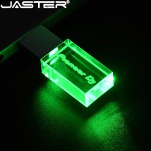 JASTER Pioneer DJ USB 플래시 드라이브, 실버 크리스탈 메모리 스틱, 다채로운 LED 펜드라이브, 실제 용량 U 디스크, 128GB, 64GB, 16GB