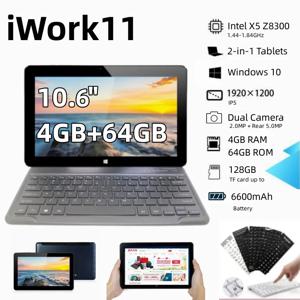 CUBE iWork11 스타일러스 태블릿 PC, 윈도우 10, 인텔 체리 트레일 Z8300 쿼드 코어, 1.84GHz, 1920x1080 IPS, 10.6 인치, 4GB, 64GB