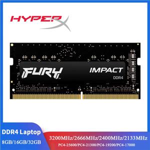 Hyperx FURY Impact DDR4 노트북 RAM, 2666MHz SODIMM 메모리, 260 핀 SODIMM PC4-19200 21300 25600, 16GB, 8GB, 3200MHz, 2400MHz