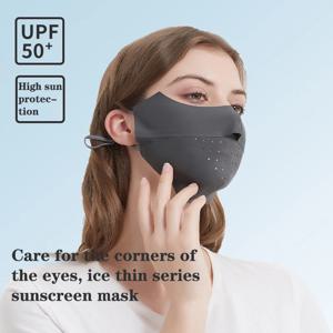 여름 자외선 차단 속건성 얼굴 커버, 아이스 실크 자외선 차단 마스크, 여성용 스카프, 통기성 레이디 얼굴 보호, 걸이식 귀 머리띠