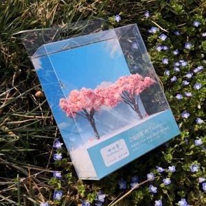 수제 멘탈 와이어 벚꽃 나무 공원 1/87 호 체중계 모델 (꽃) 나무, 마이크로 풍경 기차 철도 레이아웃 풍경, 65mm, 2 개