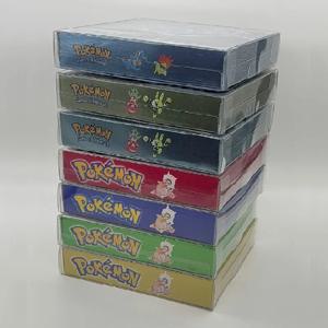 포켓몬 시리즈 레드 옐로우 블루 그린 골드 실버 크리스탈, GBC 게임 박스, 16 비트 비디오 게임 카트리지용, 매뉴얼 없음, 7 버전