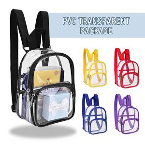 투명 PVC 배낭 투명 배낭 방수 여아용 젤리 백, 소년 숄더백, 학교 가방, 캐주얼 여행 배낭