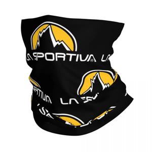 La Sportiva 로고 반다나 넥 각반 프린트 발라클라바 얼굴 스카프, 남성 여성 성인 방풍 하이킹 모자