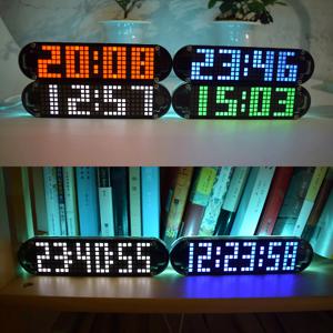 DIY LED 도트 매트릭스 다기능 알람 데스크탑 시계 전자 키트, 온도 날짜 시간 휴일 생일 디스플레이, DS3231