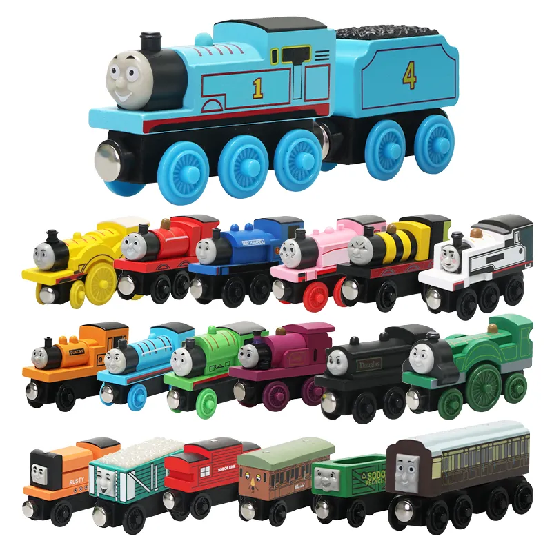 토마스와 친구들 나무 주머니 장난감, 기차 모델, 몰리 골드 디젤 레이디 토비 레일 기차 장난감, 소년 어린이 생일 선물