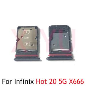SIM 카드 트레이 거치대 슬롯 어댑터 교체 수리 부품, Infinix Hot 20 X6826 / Hot 20 5G X666B X666