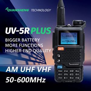 Quansheng UV-5R PLUS 워키토키, 5W 에어 밴드 라디오 충전, UHF VHF DTMF FM 스크램블러, NOAA 무선 주파수 양방향 cb무전기