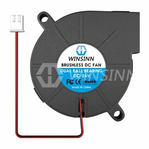 WINSINN 5015 3D 프린터 마이크로 송풍기, 유압 듀얼 볼 베어링, 브러시리스 냉각, 50mm 선풍기, 5V, 12V, 24V, 50x15mm, 2 핀