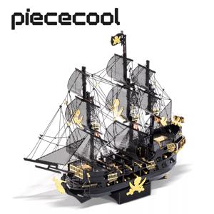 Piececool 3D 금속 퍼즐 모델 빌딩 키트, 블랙 펄 DIY 조립 직소 장난감, 성인용 크리스마스 생일 선물