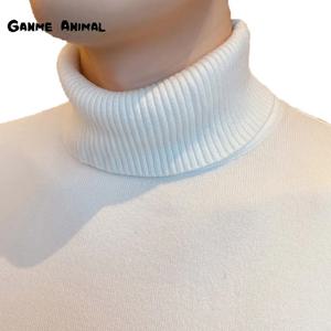 남성용 터트넥 스웨트 셔츠, 따뜻한 단색 슬림 남성 캐주얼 풀오버 스웨터, 겨울 의류, 가을