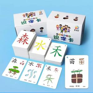 어린이 학습 중국어 단어 문해력 카드, 아기 학습 카드 메모리 게임, 교육 장난감 카드, 250 개/세트
