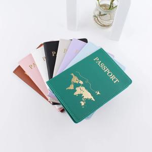 신상품 지도 커플 여권 커버 편지 인쇄 여성 남성 여행 웨딩 카드 홀더 작은 가방, 핑크 블랙 블루 여행 케이스