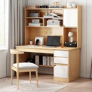 간단한 책상 책꽂이 올인원 컴퓨터 책상 수납 공간, 학생 가정 서재 침실 사무실 책상, 가구 포함