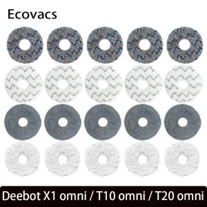 Ecovacs Deebot T20 OMNI/ X1 OMNI T10 터보 진공 청소기용 걸레 헝겊 부품, 세척 가능한 걸레 헝겊, 걸레 천 교체 액세서리