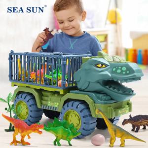 장난감 공룡 자동차 트럭 운송 운송기, 공룡 동물 모델, 티라노사우르스 렉스 트럭 게임, 어린이 생일 선물