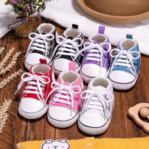 KIDSUN 아기용 캔버스 스니커즈, 신생아, 여러 가지 빛깔의 아기, 소년, 소녀, 첫 워커 신발, 유아, 미끄럼 방지, 아기 스포츠 신발