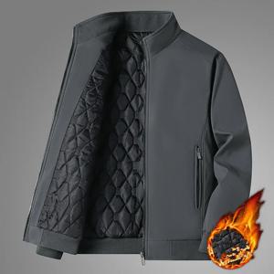 남성용 겨울 플리스 두꺼운 재킷, 따뜻한 회색 바람막이, 모피 칼라 코트, 플러스 사이즈, 고품질 브랜드 패션, 겨울 양털 파카