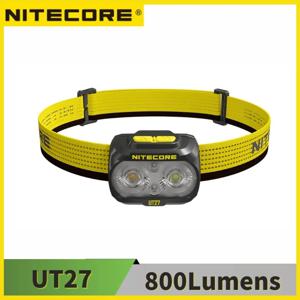NITECORE UT27 USB 충전식 헤드램프, 800 루멘 듀얼 빔 라이트, 탈착식 충전식 배터리 트로치 헤드라이트