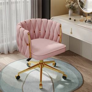럭셔리 핑크 침실 컴퓨터 의자, 여아 메이크업, 우아한 등받이, 심플한 컴퓨터 의자, 회전 신라 Escitorio 사무실 가구
