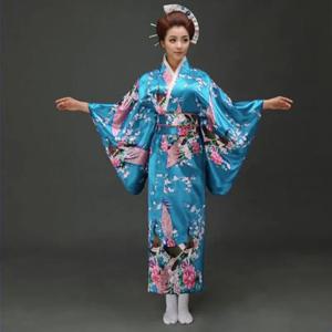 레이크블루 내셔널 트렌드 여성 섹시 기모노 유카타, 오비 참신한 이브닝 드레스, 일본 코스프레 의상, 꽃무늬 원사이즈