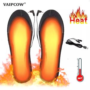 VAIPCOW USB 온열 신발 깔창 발 따뜻한 양말 패드 매트, 전기 가열 깔창, 세탁 가능한 따뜻한 열 깔창, 남성 여성