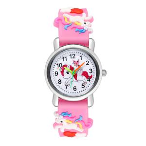 캐주얼 귀여운 어린이 시계, 귀여운 만화 3D 유니콘 핑크 실리콘 소녀, 아랍어 디지털 쿼츠 손목시계, 어린이 Relojes 팔찌