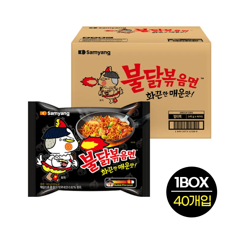 한국라면 삼양식품 불닭볶음면 140g*40개입 1박스